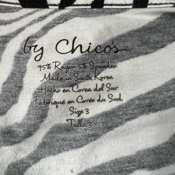 Chicos Zebra Long Sleeve Shirt - Picture 5 of 5